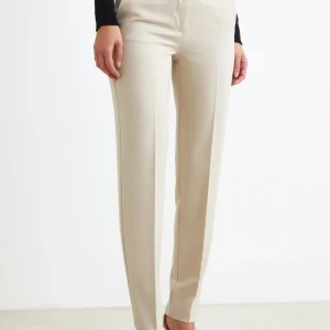 Pantalone Sigaretta Regular Fit - BEIGE