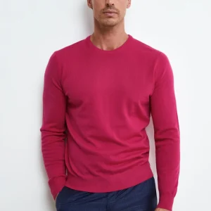 Pullover Girocollo in Lana Merino - CICLAMINO