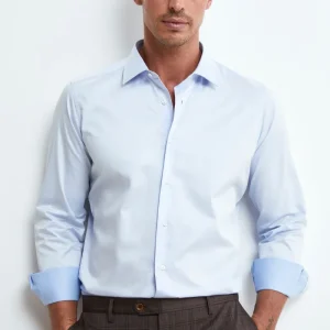 Camicia slim casual - AZZURRO