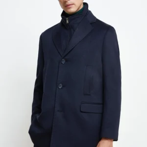 Cappotto Corto in Lana e Cashmere - BLU