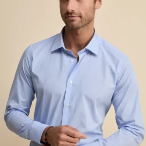 Camicia Fantasia Slim Fit Collo Classico - GALLES AZZURRO