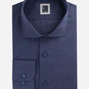 Camicia di lino da uomo - BLU