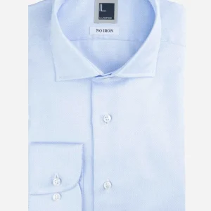 Camicia slim fit no stiro - AZZURRO