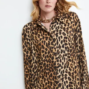 Camicia Over Maculata - FANT. BEIGE