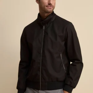 Bomber in Tessuto con Zip - NERO