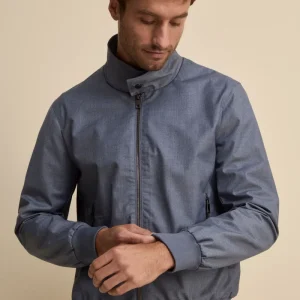 Bomber in Tessuto con Zip - DENIM