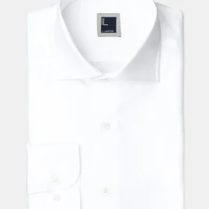 Camicia collo francese nido d’ape - BIANCO