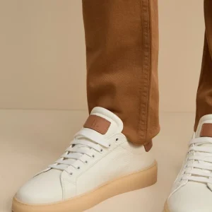 Sneakers Vintage in Vera Pelle - PANNA