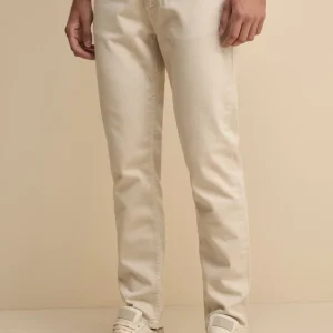 Pantalone Slim Fit Cinque Tasche in Denim - BURRO