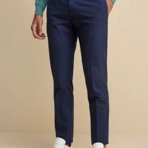 Pantalone Slim Fit in Cotone con Taschino - BLU