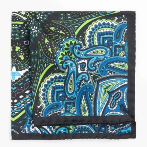 Pochette ripasso in seta - FANT. BLU