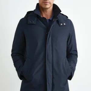 Giubbotto con Cappuccio Removibile - BLU NOTTE