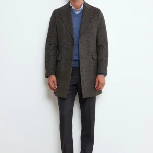 Cappotto Check in Lana e Cashmere - MARRONE QUADRI