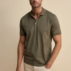 Polo Stretch in Filo di Scozia - VERDE