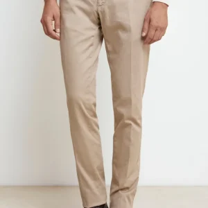 Pantalone Slim Fit in Cotone - BEIGE