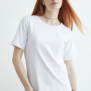 T-shirt girocollo da donna - BIANCO