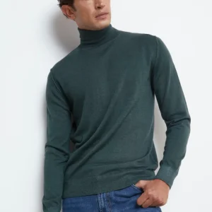 Dolcevita Uomo in Lana Merino - VERDE MILITARE