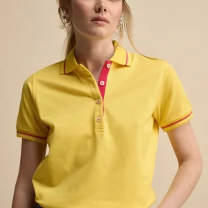 Polo Mezza Manica in Cotone Piquet - GIALLO