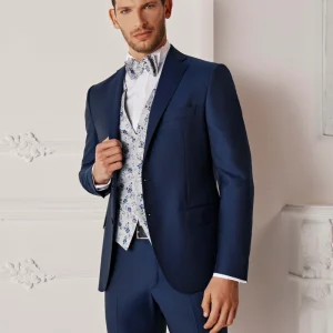 Abito slim in lana 150s - BLU