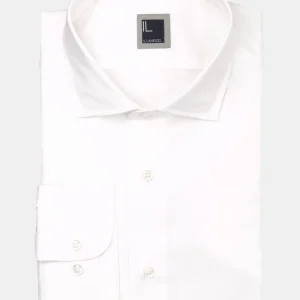Camicia slim twill collo francese - BIANCO