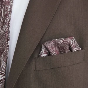 Pochette paisley in seta - FANT. BORDEAUX