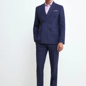 Abito Elegante Doppiopetto in lana - GALLES BLU