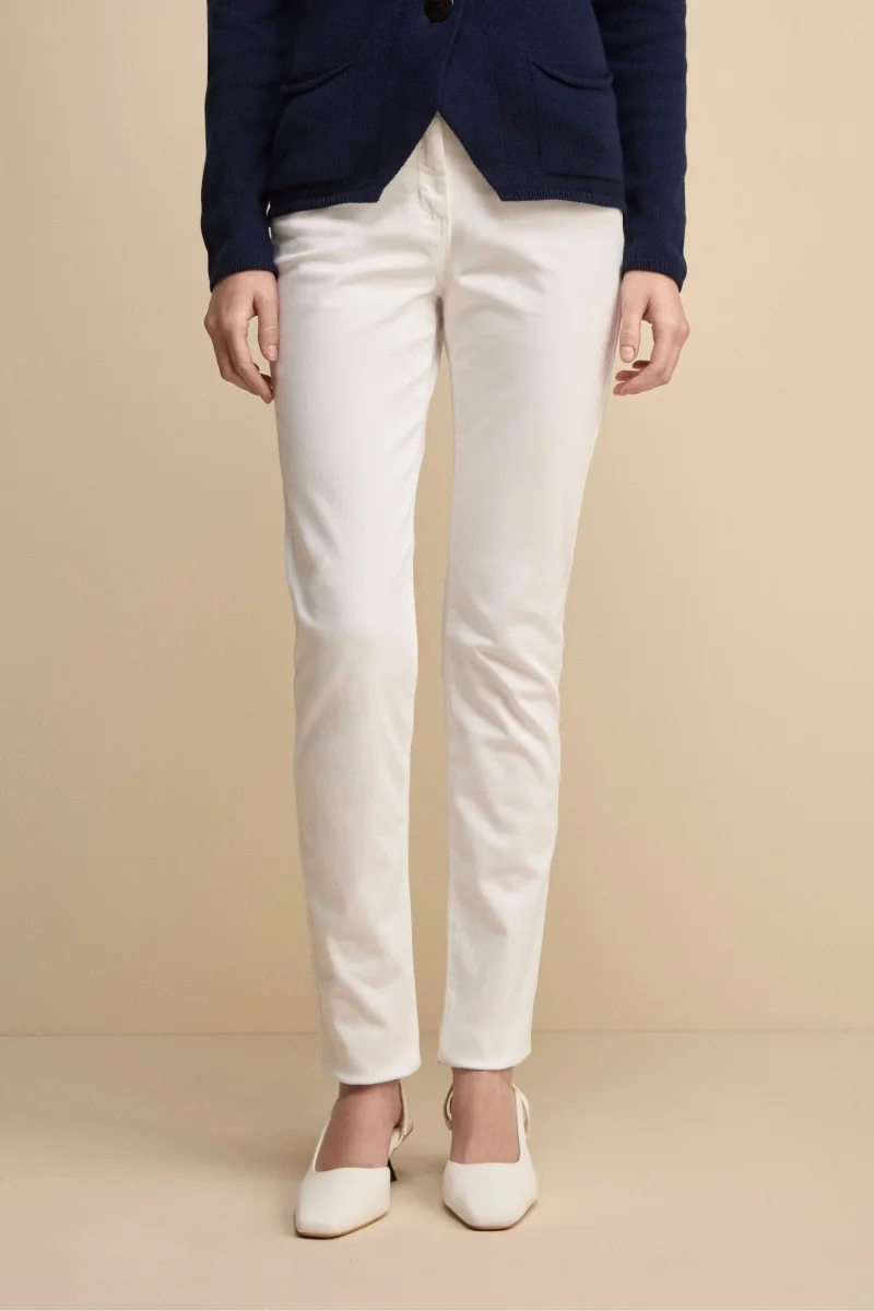 Pantalone Denim Cinque Tasche - DENIM BIANCO - immagine 2