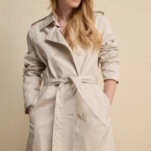 Trench Midi Doppiopetto con Cintura - AVORIO