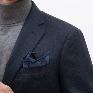 Abito Micro Fantasia in Flanella Pettinata Blu