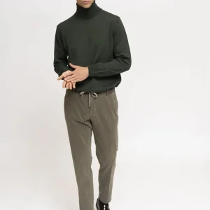 Maglia Collo Alto in Lana Merino Verde Melange