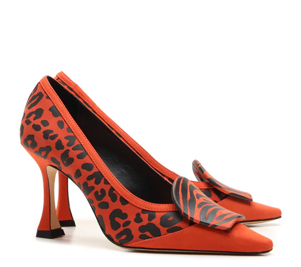 Decollete Vicenza WILD & Chic arancione tacco alto - immagine 3