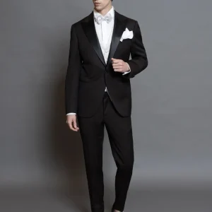 Smoking Rever a Lancia Tessuto Solaro Marrone