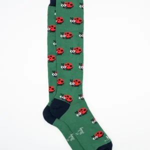 Calze Lunghe Coccinelle in Cotone - VERDE