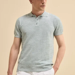 Polo Manica Corta in Misto Lino - SALVIA