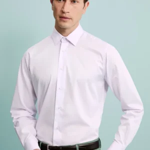 Camicia twill collo classico - ROSA