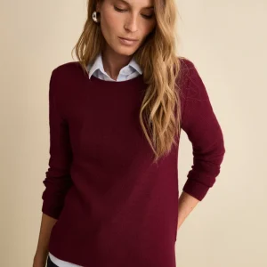 Maglia Barchetta in Lana Merino - BORDEAUX