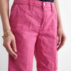 Bermuda in lino - FRAGOLA