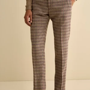 Pantalone Fantasia Slim Fit in Misto Lana - P/POULE BEIGE