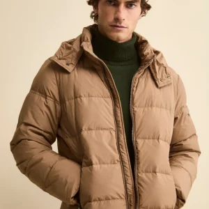 Giubbotto Piumino con Cappuccio Removibile - CAMMELLO