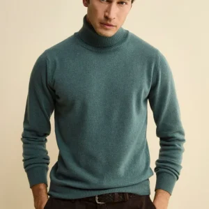 Dolcevita in lana e cashmere - VERDE