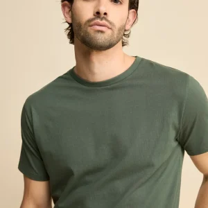 T-Shirt Girocollo Slim Fit in Cotone Supima - VERDE