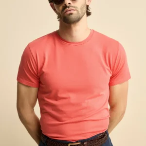 T-Shirt Girocollo in Jersey di Cotone - GERANIO