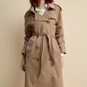 Trench Lungo Doppiopetto con Cintura - CAMMELLO