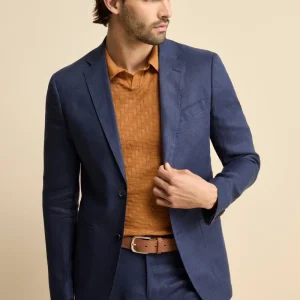 Abito in lino monopetto - BLU