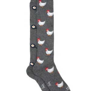 Calze Lunghe Fantasia in Cotone - GRIGIO MEDIO