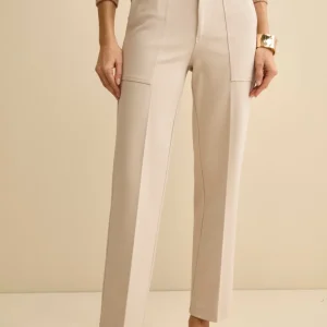 Pantalone Cargo Elegante Straight Fit - SABBIA