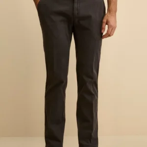 Pantalone Canvas Slim Fit in Cotone Stretch - ANTRACITE