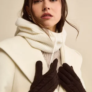 Guanti Trecce in Lana e Cashmere - CAFFE