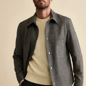 Giubbino Overshirt in Misto Lana - GRIGIO SPIGATO