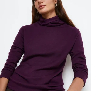 Maglia Collo Morbido in Lana Merino - VINO